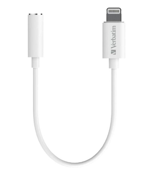 Verbatim USB C to 3 5mm Headphone Jack 10cm White-preview.jpg